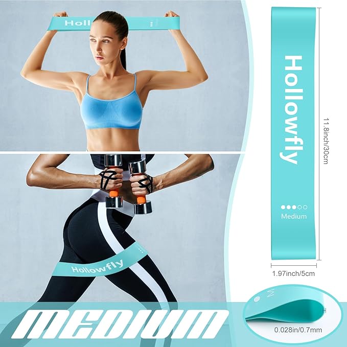 12 Pcs Latex Resistance Loop Exercise Bands for Booty Workout Stretch Exercise Bands Non Slip for