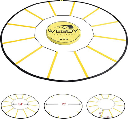 Webby Agility Trainer – Circle Speed and Agility Ladder for High Intensity Reactive Footwork Drills