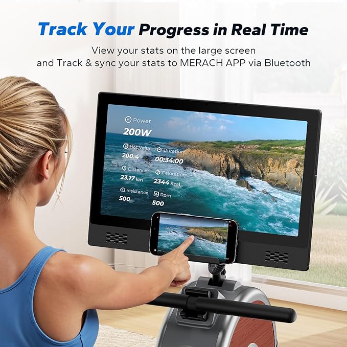 MERACH Rowing Machines for Home, Magnetic Rowing Machine with 16 Levels, Rower Machine of Quiet