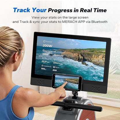 MERACH Rowing Machines for Home, Magnetic Rowing Machine with 16 Levels, Rower Machine of Quiet