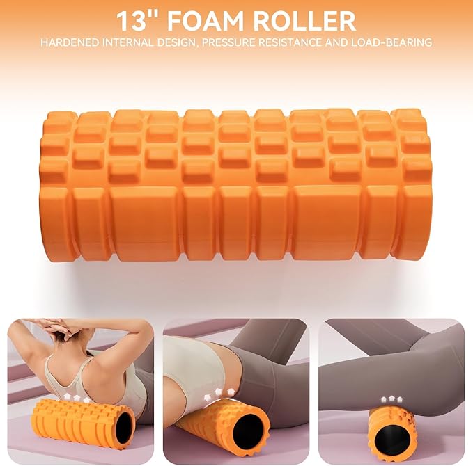 Foam Roller High Density 13" Patented Exercise Roller for Deep Tissue Muscle Massage, Muscle