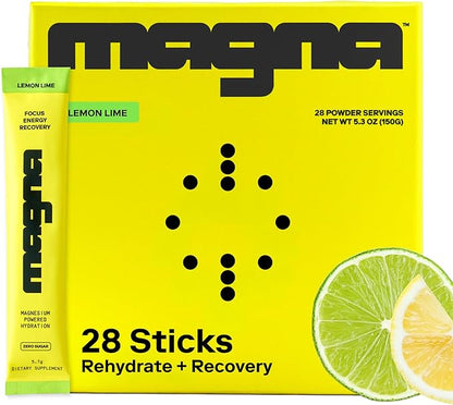 Magna Electrolyte Powder Drink Mix for Hydration, Energy & Focus Support with Magnesium L