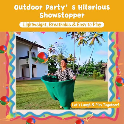 Granny Pants Yard Game, Granny Pants Outdoor Game - Oversized Giant Pants Game with Bouncy Balls &