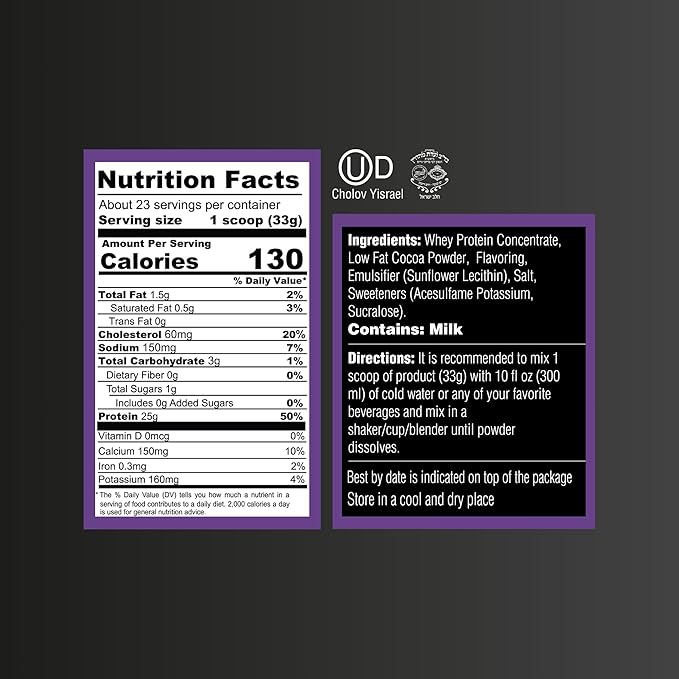 Cookies and Cream Whey Protein Powder. Post Workout Recovery Drink, Gluten & Sugar Free Highly