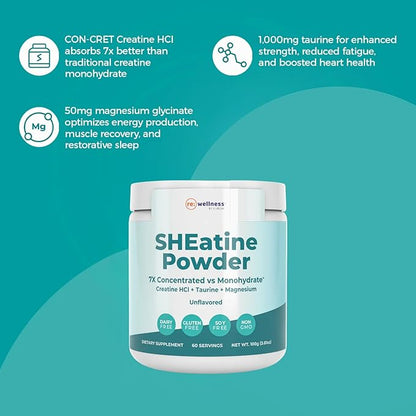 Reignite Wellness by JJ Virgin | SHEatine Powder | Creatine Trifecta for Powerful Aging | Creatine