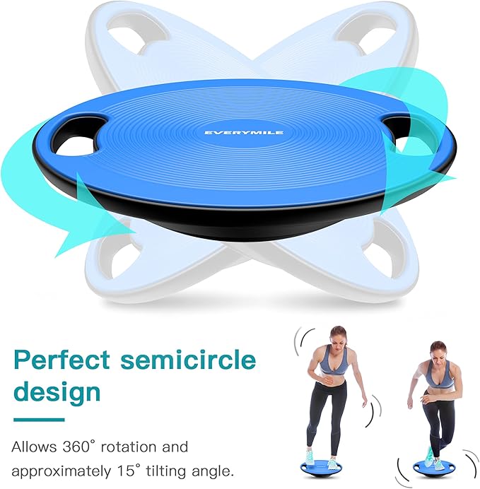 EVERYMILE Wobble Balance Board, Exercise Balance Stability Trainer Portable Balance Board with