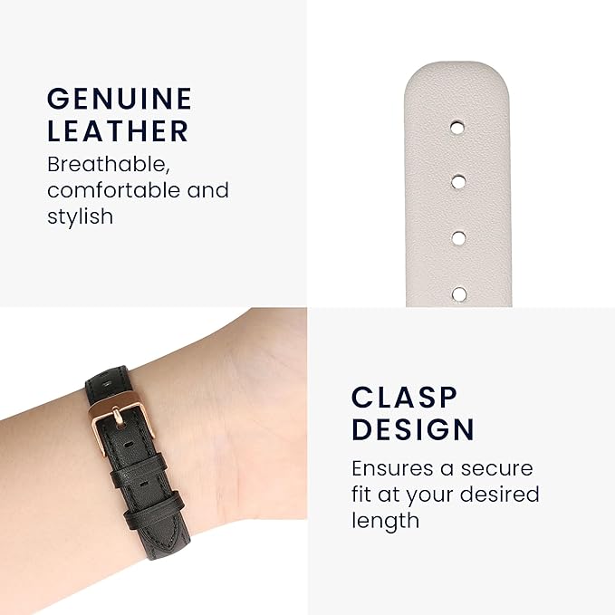 kwmobile Real Leather Watch Strap Compatible with Garmin Lily Sport - Fitness Tracker Replacement
