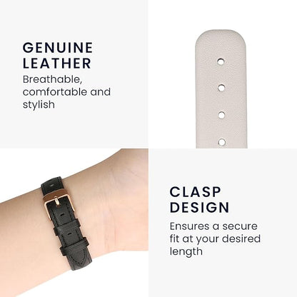 kwmobile Real Leather Watch Strap Compatible with Garmin Lily Sport - Fitness Tracker Replacement