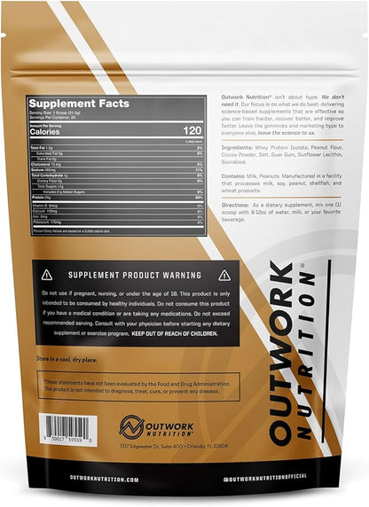 Outwork Nutrition Whey Isolate Protein Powder - Accelerates Muscle Building & Recovery - Low