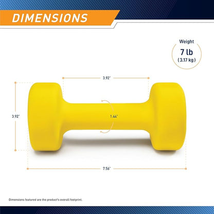 Marcy Colored Neoprene Dumbbell (Sold in Singles or Set) Hand Weights, Exercise Free Weights for