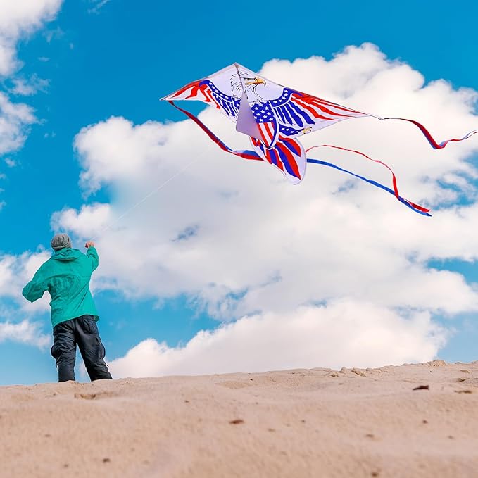Xida Kites for Kids Ages 4-8, Large Kite for Adults, Easy to Fly Beach Kites with Handle and