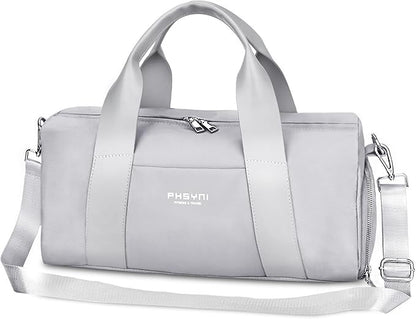 Compact Sports Gym Bag for Women and Men, Cute Mini Duffle Bag with Wet Pocket & Shoes Compartment
