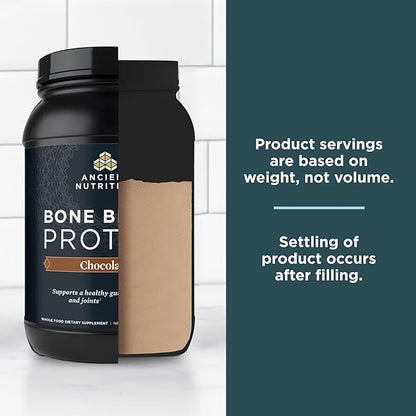 Ancient Nutrition Grass Fed, Cage Free, Bone Broth Protein Powder, 20g Protein, Hydrolyzed Collagen