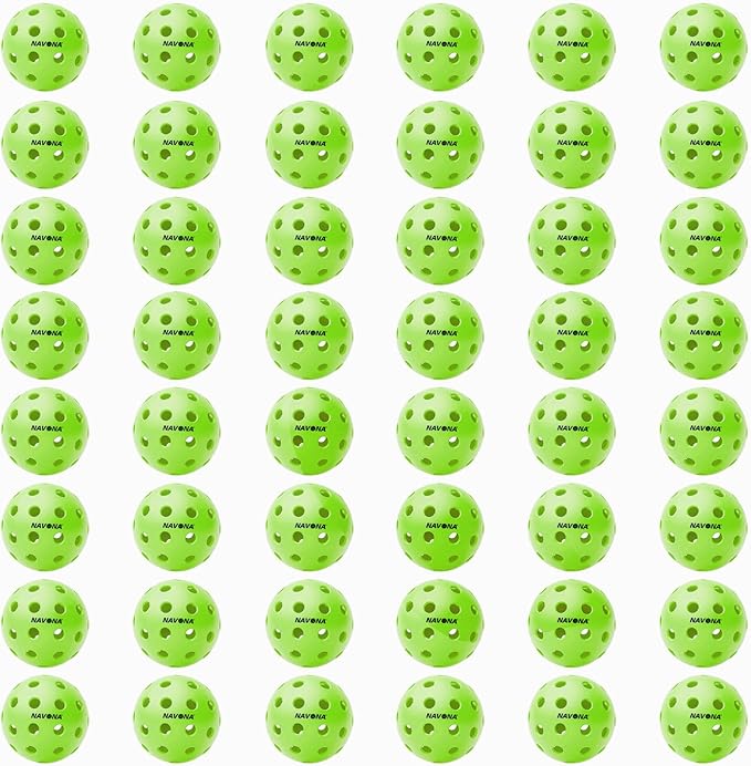 Navona 48 Pack Premium 40-Holes Outdoor Pickleball Balls, Meet USAPA Official Requirement