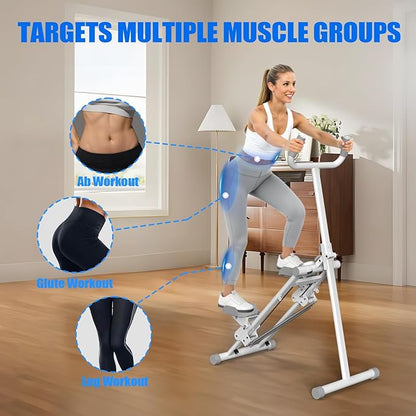 Steppers for Exercise at Home Stair Stepper with Handlebar and Resistance Foldable Stepper Climber