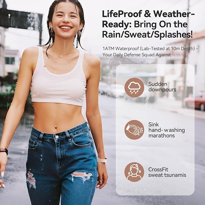 Smart Bracelet with Blood Oxygen/Blood Pressure Monitor, 60-Day Battery Health Fitness Tracker with