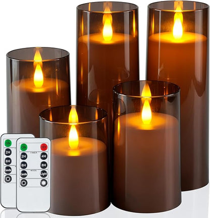 Homemory Realistic Flickering Flameless Candles, Battery Operated Candles, LED Fake Electric Candle