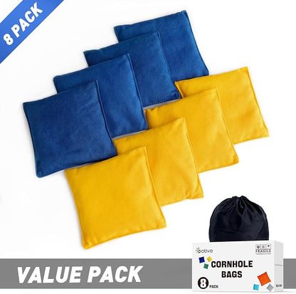 Cornhole Bags Set of 8 Regulation Corn Hole Bean Bags for Cornhole Game, Professional Weather