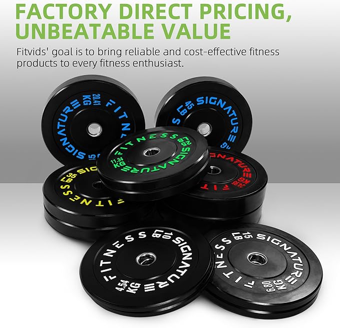 Olympic Bumper Plates Set, 2" Weight Plates for Strength Training & Weightlifting, Paris or Set or