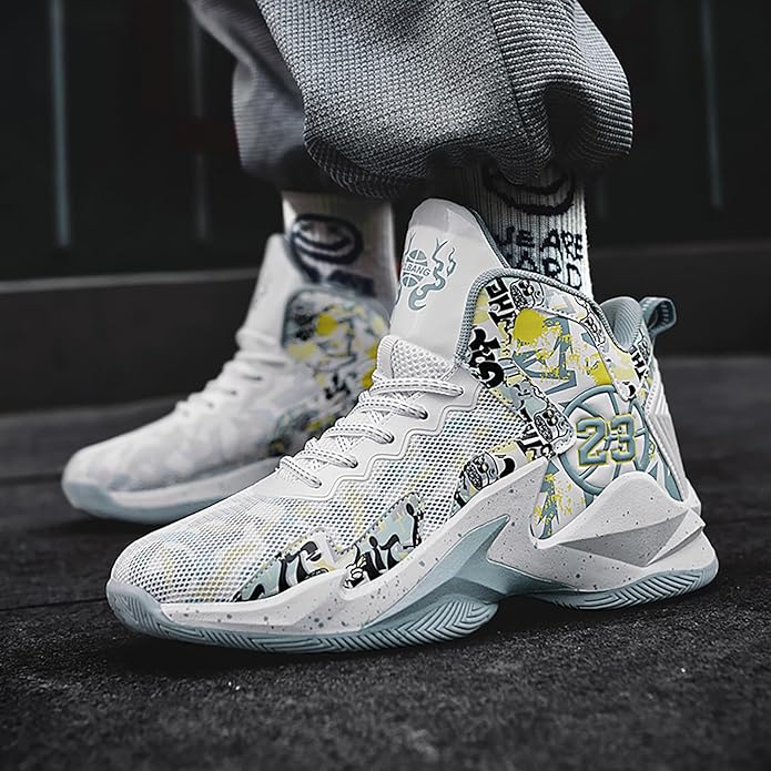 Boys Basketball Shoes Breathable Indoor Athletic Shoes Youth Outdoor Fashion Sneakers Comfortable