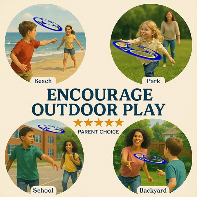 Giant Flying Disc Soft, Foldable & Floats in Air - Encourage Outdoor Play & Family Fun - Great for
