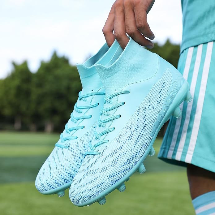 Soccer Cleats for Mens Womens Football Shoes Turf Soccer Shoes Indoor/Outdoor High-top Football