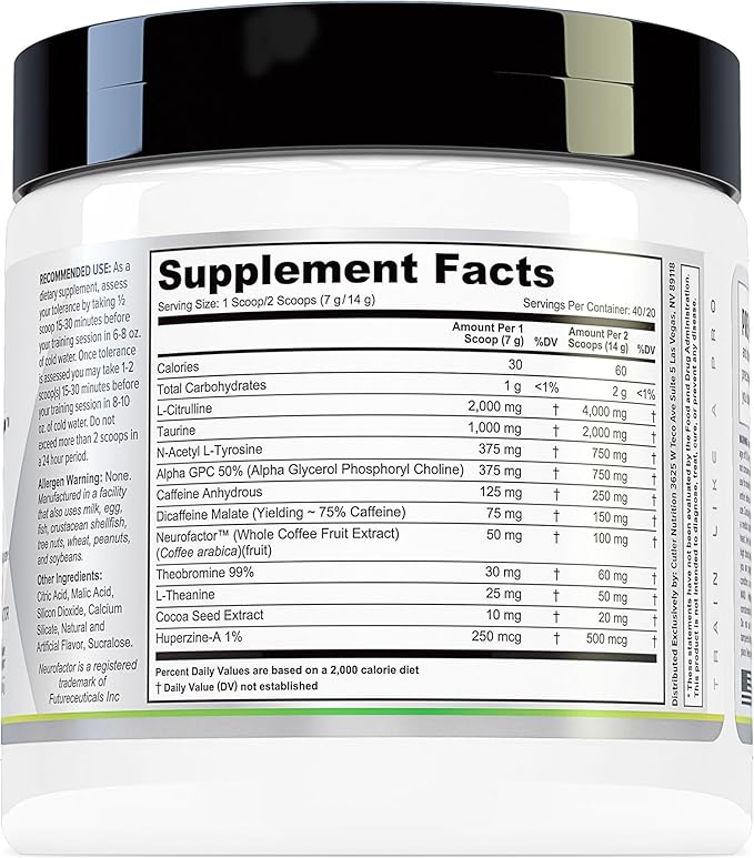 Prevail Pre Workout Powder with Nootropics: Pre Workout for Men and Women, Cutting Edge Energy and