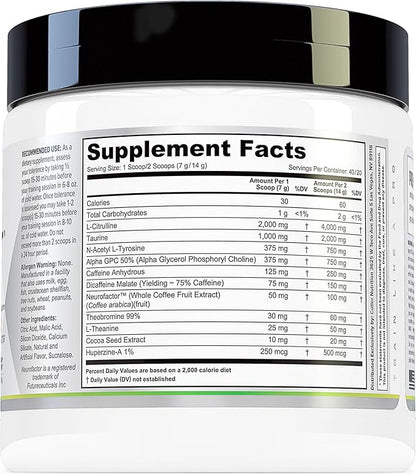 Prevail Pre Workout Powder with Nootropics: Pre Workout for Men and Women, Cutting Edge Energy and