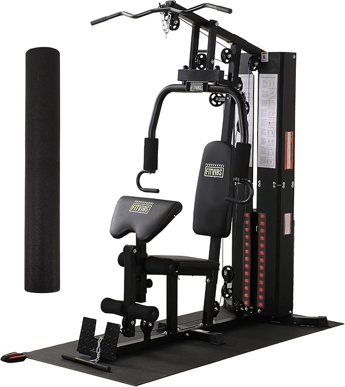 Home Gym, Workout Equipment with Leg Press, Exercise Equipment for Home with Pulley System, Home