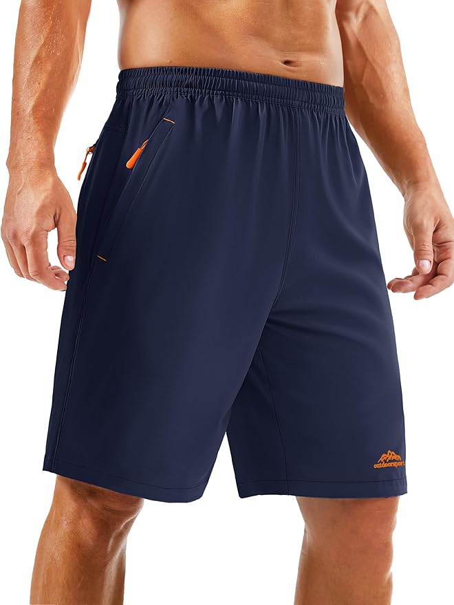 TACVASEN Men's Running Athletic Shorts 9" Quick Dry Workout Gym Shorts Lightweight Summer Shorts 3
