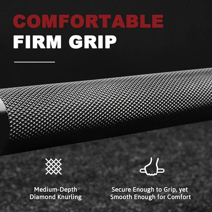 LIONSCOOL Premium 4ft/4.9ft/6ft Barbell for Strength Training and Olympic Weightlifting, 2 Inch Bar