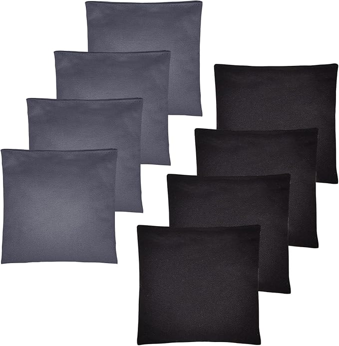 Set of 8 Regulation Cornhole Bags Double Sided, Weather Resistant Bean Bags for Cornhole Toss Game