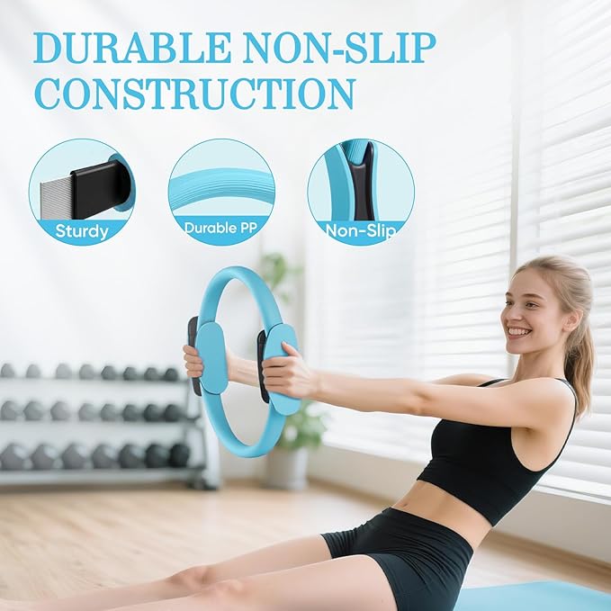 Home Pilates Kit for Women Pilates Equipment Ring and Ball Set Magic Circle Hoop with 5 Resistance