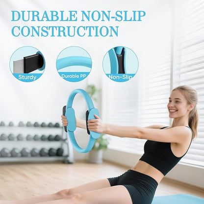 Home Pilates Kit for Women Pilates Equipment Ring and Ball Set Magic Circle Hoop with 5 Resistance
