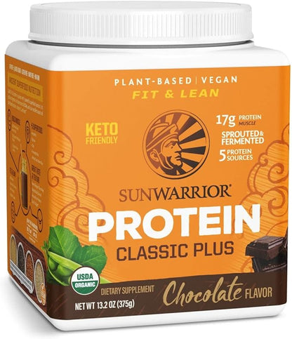 Clean Vegan Protein Powder Chocolate | Organic Protein Powder Plant Based Formula with 5 Superfood