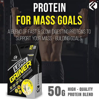 Forzagen Lean Gainer Premium Mass Builder | Mass Gainer Protein Powder for Men & Women (12 Lbs
