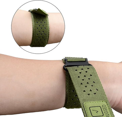 TStrap Nylon Sport Watch Band - Black Quick Release Watch Straps for Men Women - Athletic Military