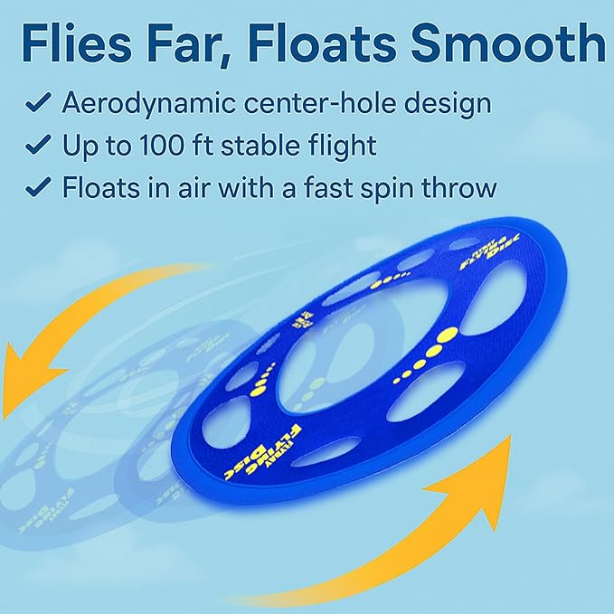 Giant Flying Disc Soft, Foldable & Floats in Air - Encourage Outdoor Play & Family Fun - Great for