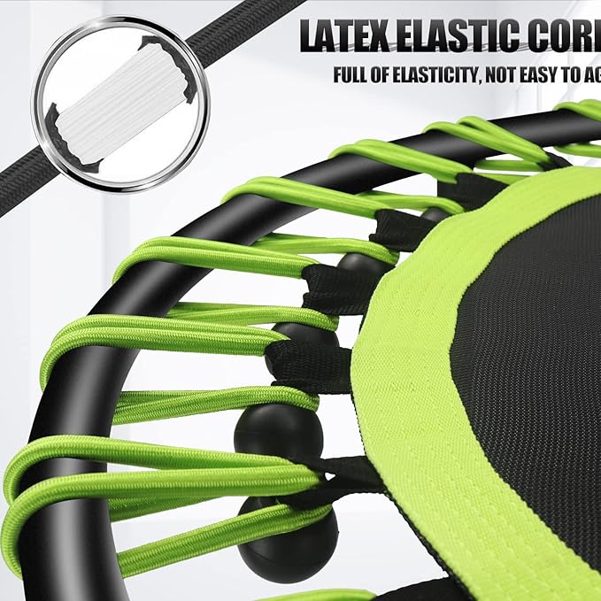 Newan 40"-48" Silent Mini Trampoline Fitness Trampoline Bungee Rebounder Jumping Cardio Trainer