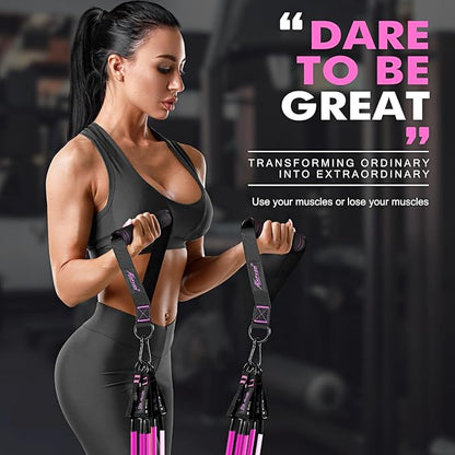 HPYGN Resistance Bands, Exercise Bands with Handles, Fitness Bands, Workout Bands with Door Anchor