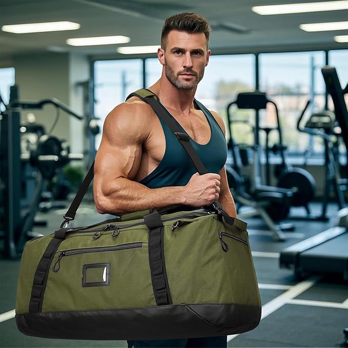 TUGUAN Extra Large Travel Duffle Bag Backpack for Men with Adjustable Dividers 120L Big Weekend