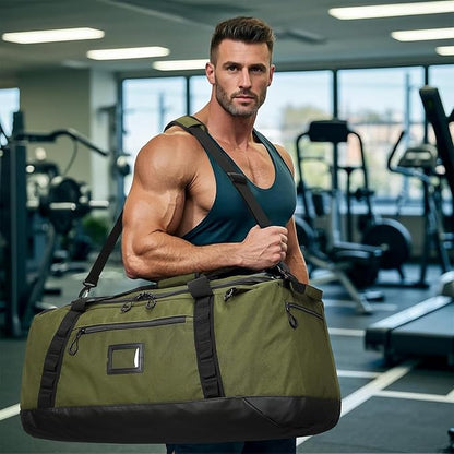 TUGUAN Extra Large Travel Duffle Bag Backpack for Men with Adjustable Dividers 120L Big Weekend