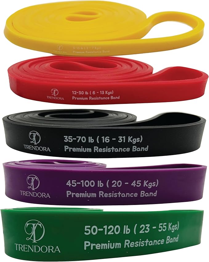 Premium Resistance Bands Set of 5, Exercise Bands, Workout Bands Set for Working Out with Handles
