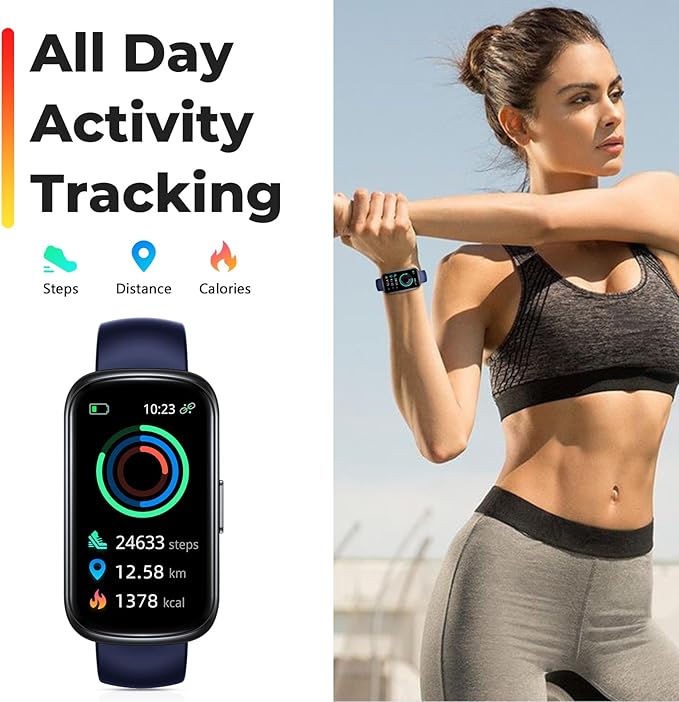 Fitness Tracker Smart Watch, 1.47" Full Touch Health Tracker with 24/7 Heart Rate & Blood Oxygen