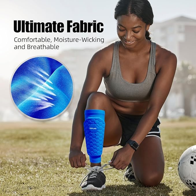 Soccer Shin Guards for Kids Youth Adults, Shin Guard Soccer Sleeves for 2-18 Years Old Boys Girls
