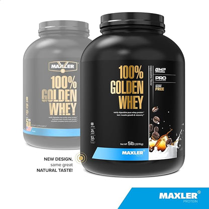 Maxler 100% Golden Whey Protein - 23g of Protein per Serving - Premium Whey Protein Powder for Pre