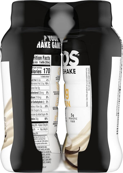 Oikos Protein Shake, Vanilla, 30g High Protein Drinks, Shelf Stable, Ready to Drink, 5g Prebiotic