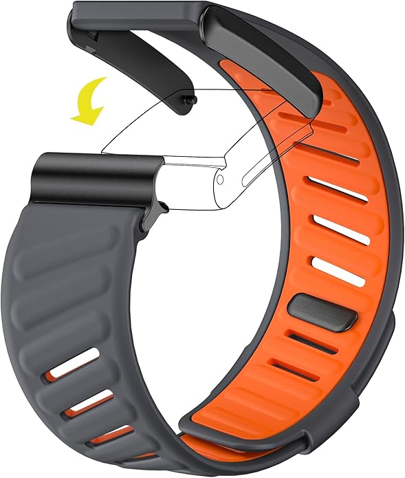 Comfort Durable Silicone Wristband Compatible with WHOOP 4.0 Band, Soft Silicone Sports Loop Strap