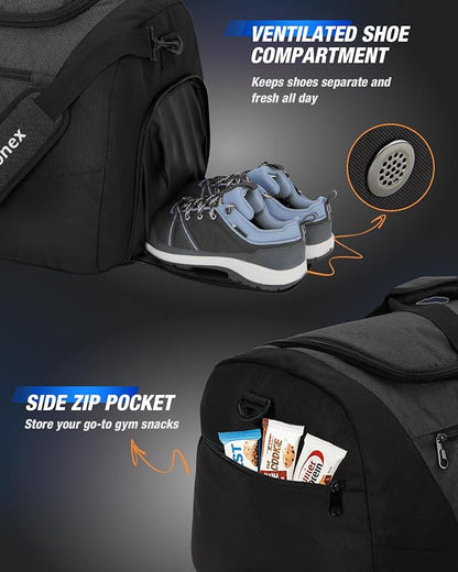 Gonex Gym Duffel Bag with Shoe Compartment Wet Pocket, Large Capacity Sports Duffle Bag for Men