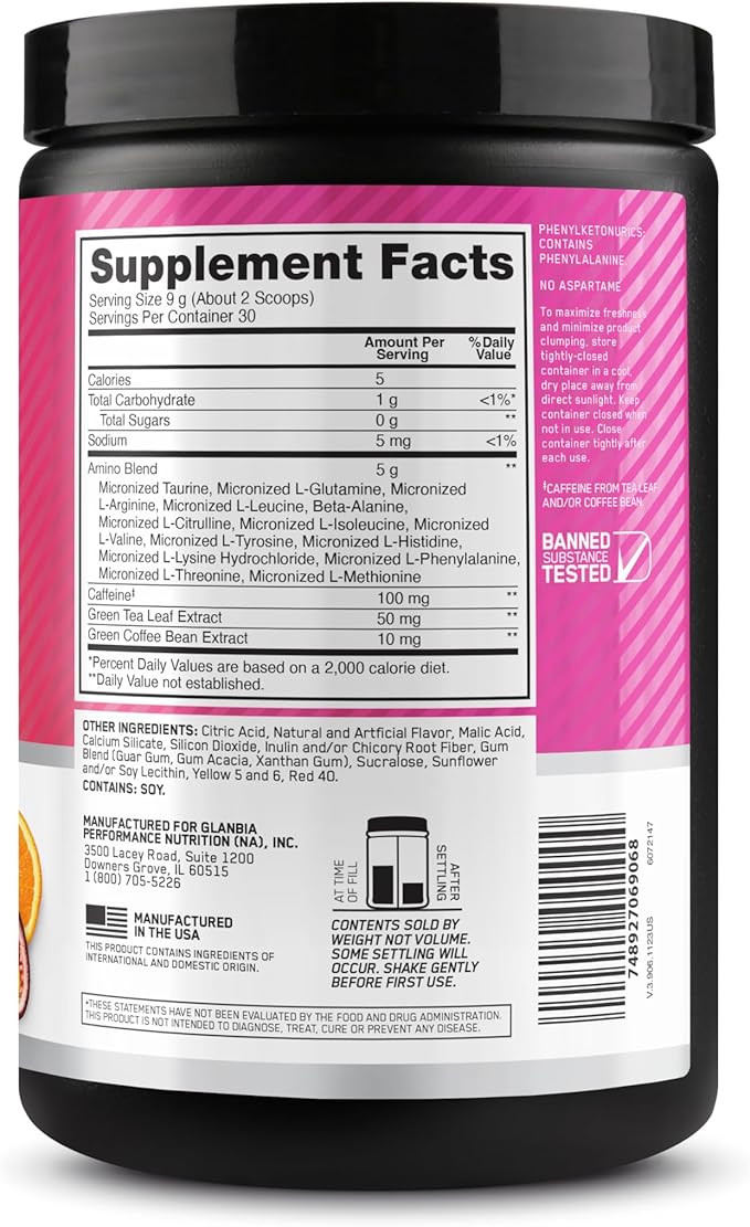 Optimum Nutrition New Flavor Amino Energy - Pre Workout with Green Tea, BCAA, Amino Acids, Keto